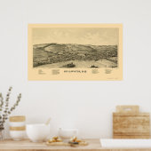 Stillwater, NY Panoramic Map - 1889 Poster (Keuken)