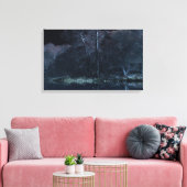 Stillwater (winter/nacht) canvas afdruk (Insitu (Woonkamer))