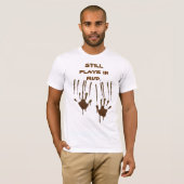 stilstaande spelden op het T-shirt van Mud Basic B (Voorkant volledig)