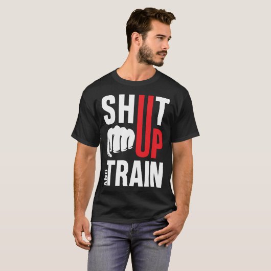 stilstand en trein in gym t-shirt (Voorkant volledig)