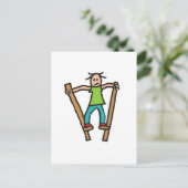 Stilt Walking Briefkaart (Staand voorkant)