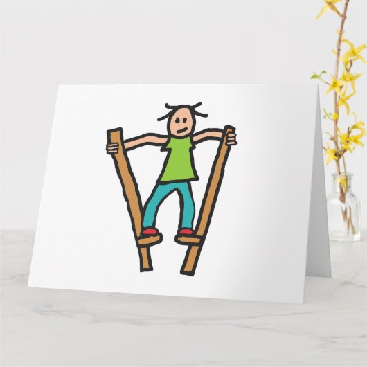 Stilt Walking Kaart (Gele Bloem)