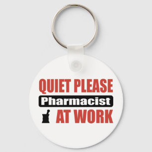 Stilte Alstublieft Apotheker Aan Het Werk Sleutelhanger