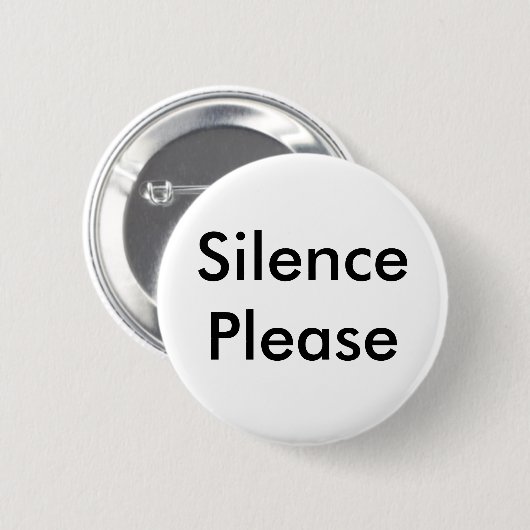 Stilte alstublieft ronde button 5,7 cm (Voorkant /achterkant)