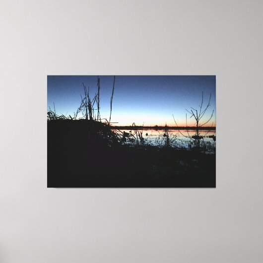 Stilte in de Duck Blind Canvas Afdruk (Voorkant)