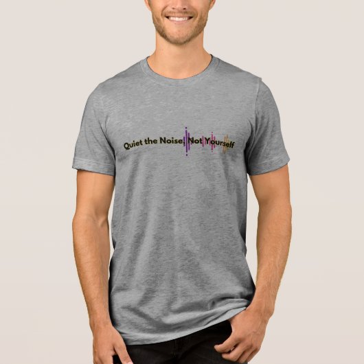 Stilte in het Storm. Rustig het lawaai. Tri-Blend Shirt (Voorkant)