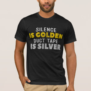 Stilte is een gouden slijtband die zilver is t-shirt