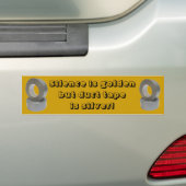 Stilte is goud bumpersticker (Op auto)