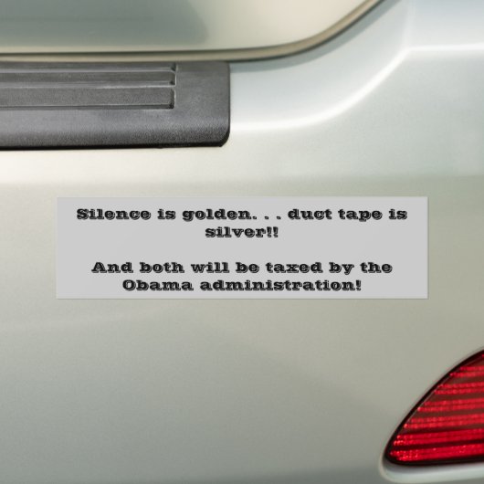 Stilte is gouden. . . Tape is zilver!!En.. Bumpersticker (Op auto)