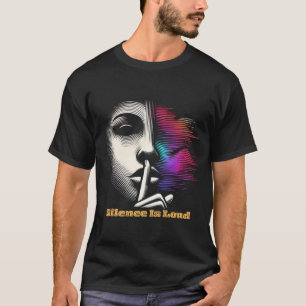Stilte is luid - Abstracte minimalistische Logo T-shirt