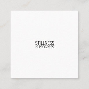 Stilte is Vooruitgang Minimalistische Schrijfmachi Vierkante Visitekaartje