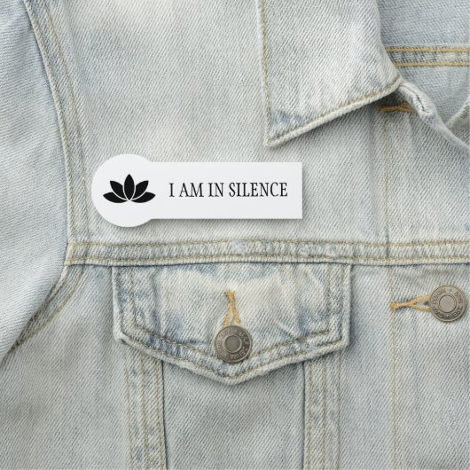 Stilte Meditation - Lotus Flower Label Naamplaatje (In situ)