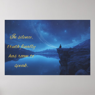 Stilte Poster met Spreuk