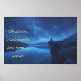 Stilte Poster met Spreuk