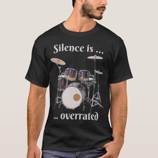 Stilte wordt overschat - Drums T-shirt (Voorkant)