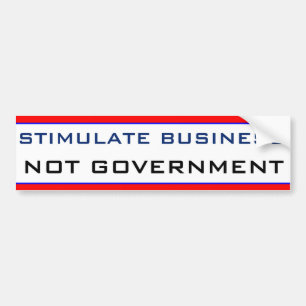 Stimuleren van bedrijven NIET-OVERHEID Bumpersticker