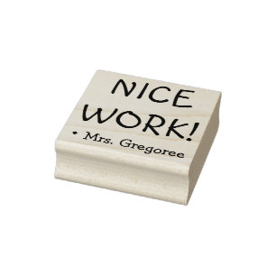 Stimuleren van "NICE WORK!" Rubberstempel sorteren