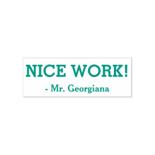 Stimuleren van "NICE WORK!" Rubberstempel sorteren Zelfinktende Stempel