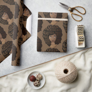 Stimulerende vrouwen, Natural Hair Beauty, Melanin Cadeaupapier
