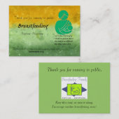 Stimulering borstvoeding contactkaartje (Voorkant / Achterkant)