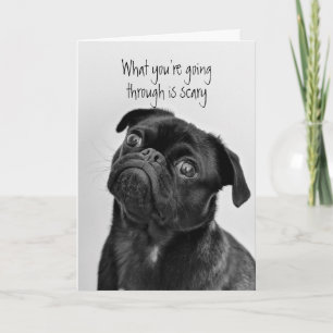 Stimulering Goede Kanker of Verlies Cute Pug Kaart