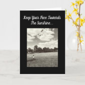 Stimulering van het zonnebrandmiddel kaart (Gele Bloem)