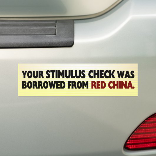 Stimulus Check Bumpersticker (Op auto)