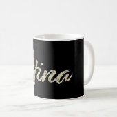 Stina white gold Handwriting Tasse de café (Devant droit)