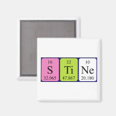 Stine periodiek table name magnet magneet (Voorkant / Achterkant)