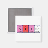 Stine periodiek table name magnet magneet (Voorkant / Achterkant)
