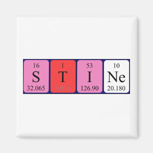Stine periodiek table name magnet magneet