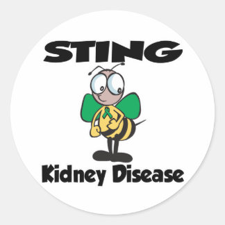 STING nierziekte Ronde Sticker