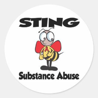 STING Verslaving Ronde Sticker