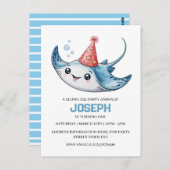 Stingray Anniversaire Fête Invitation Invitation P (Devant / Derrière)