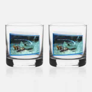 Stingray in beweging - Fotografisch ontwerp Whisky Glas