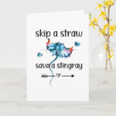 Stingray Lover Manta-Ray Ocean Zee Animal Stingray Kaart (Gele Bloem)