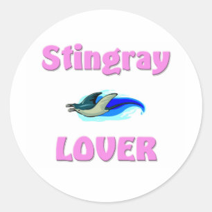 Stingray Lover Ronde Sticker