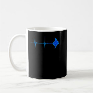 Stingray Manta Ray Heartbeat EKG Pulseline Zee Lif Koffiemok