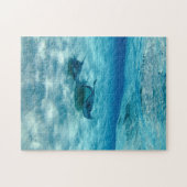 Stingray Ocean Blue Zee Photo Puzzle Legpuzzel (Horizontaal)