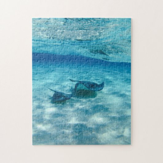 Stingray Ocean Blue Zee Photo Puzzle Legpuzzel (Verticaal)