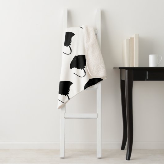 Stingray Silhouette Sherpa Deken (In situ)