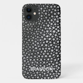 Stingray Skin Black Print Name Persoonlijk iPhone 11 Hoesje
