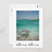 Stingray sous l'eau, Bora Bora carte verticale (Devant / Derrière)