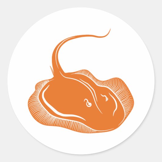 Stingray vis ronde sticker (Voorkant)