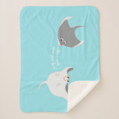 Stingrays Cartoon Sherpa Deken (Voorkant)