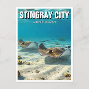 Stingrays in Grand Cayman Reizen Briefkaart