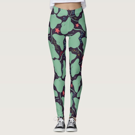 Stingrays Patroon Leggings (Voorkant)