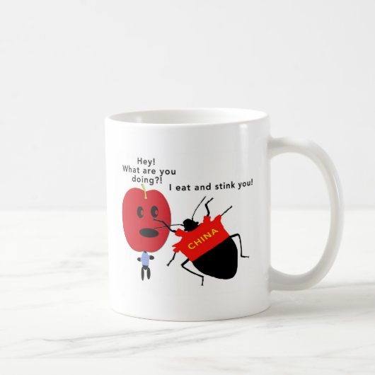 Stink Bug Apple Coffee Mok (Rechts)