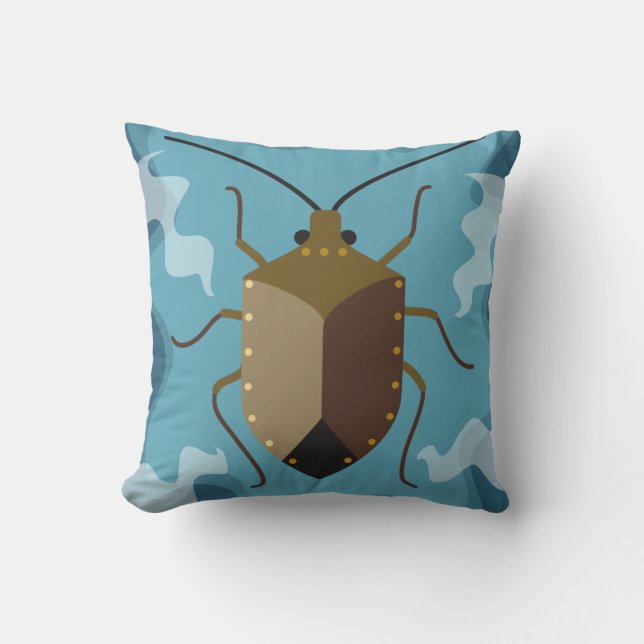 Stink bug en ladybug kussen (Voorkant)