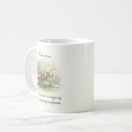 Stink Bug Gifts Funny Brown Marmorated Stinkbug Koffiemok (Voorkant links)